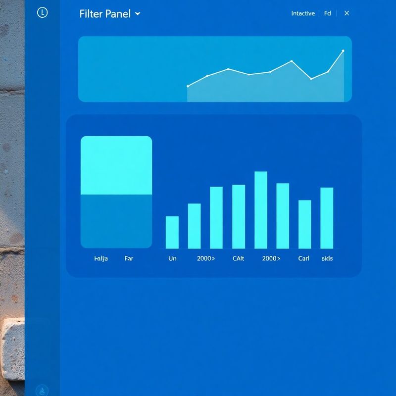 Detalj interaktivnog filter-panela i grafikona